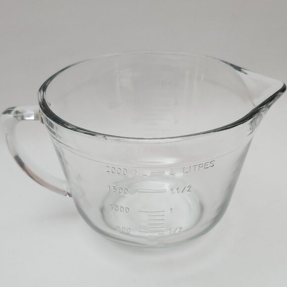 Vintage Fire King Anchor Hocking 8-cup 2qt 2L Batter Bowl Measuring Cup Large - Picture 1 of 8